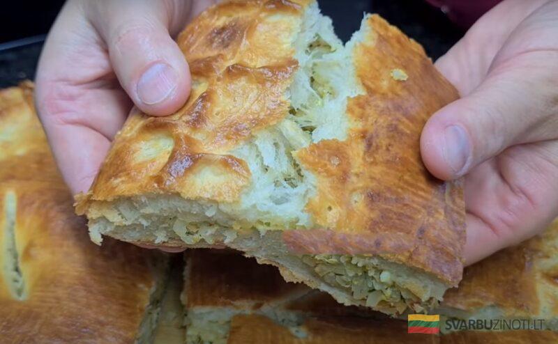 Экспресс пирог с капустой. Тесто просто "Сказка" - палочка выручалочка для любой несладкой выпечки