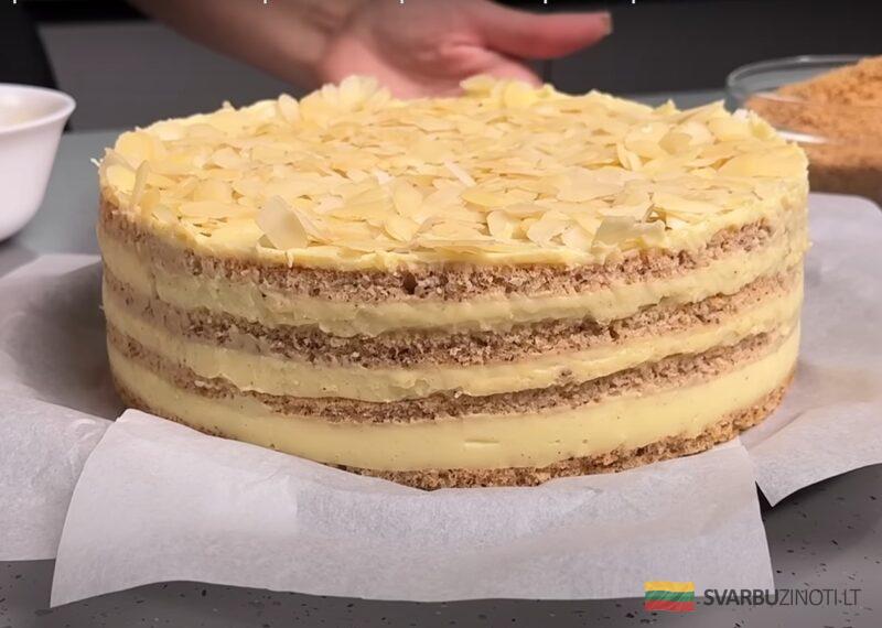 Нереально вкусный ореховый торт с пломбирным кремом. Вкусно и просто к чаю
