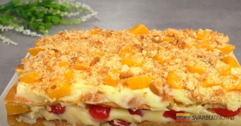 Торт "Ангельский" с потрясающим вкусом. Через 5 минут не осталось и кусочка