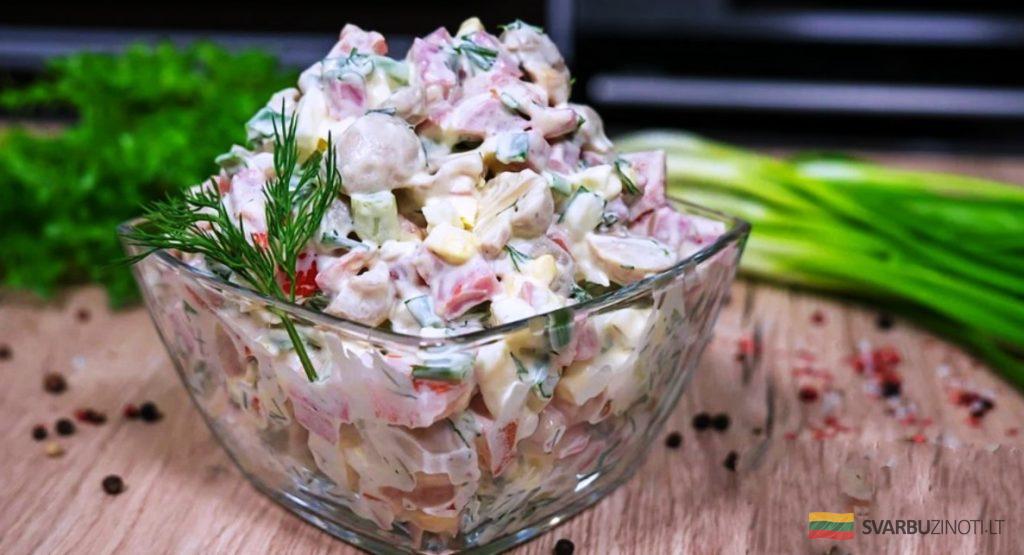 Простой и вкусный салат на каждый день. Готовлю за 5 минут