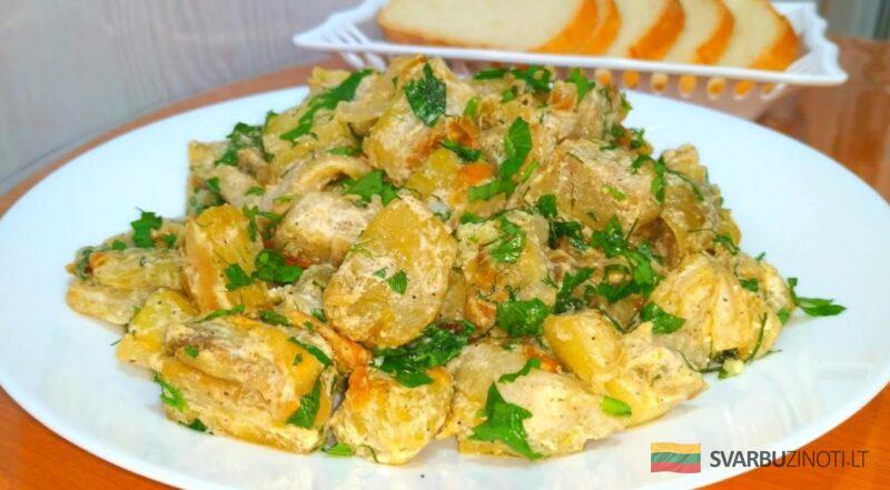 Баклажаны, как грибы. Холодные ещё вкуснее: весь секрет в соусе