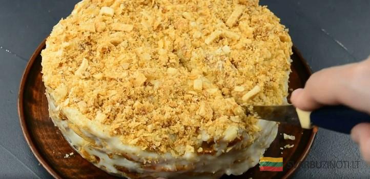Домашний «Наполеон» без выпечки. Все смешали и готово: вкуснейший торт без выпечки на праздник