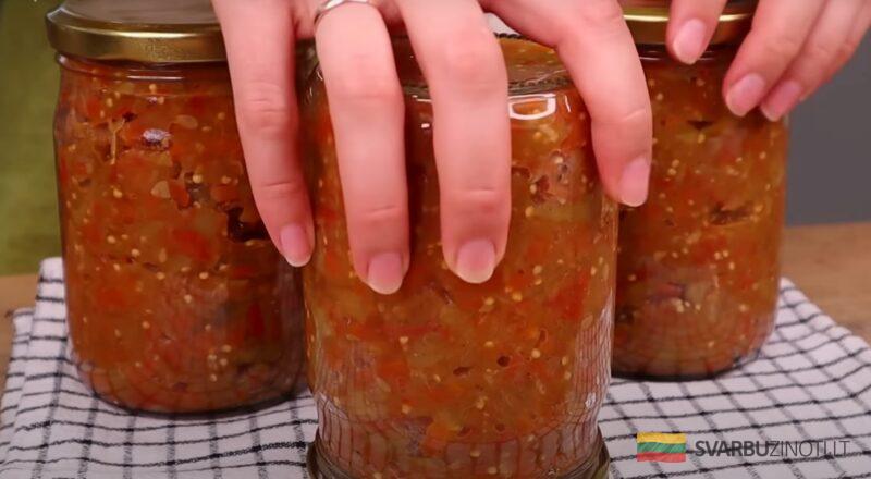 Главная заготовка этого лета. На зиму из кабачков и баклажанов готовлю только так
