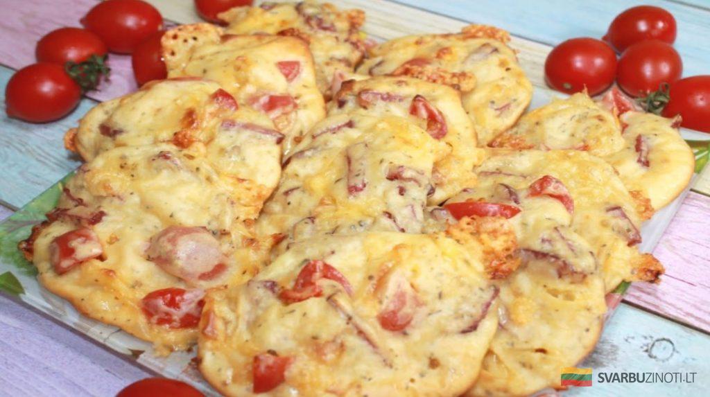 Лепешки, как пицца! Без дрожжей и руками тесто месить не нужно