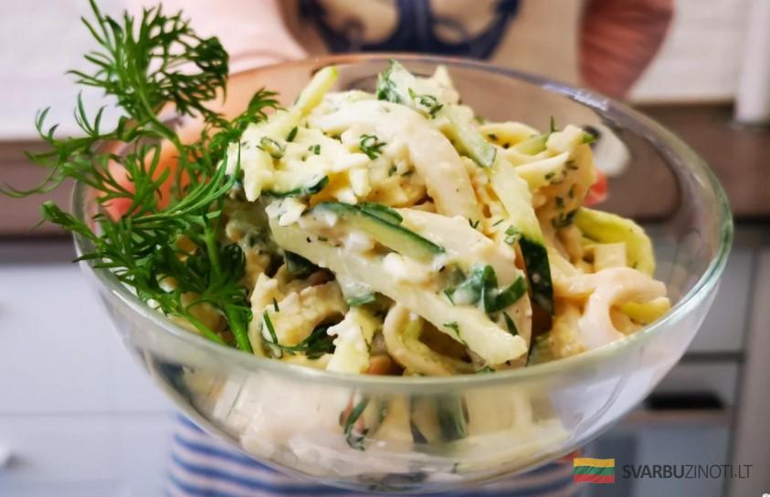 Салат «Море вкусу». Один из лучших рецептов салата с кальмаром, который я знаю