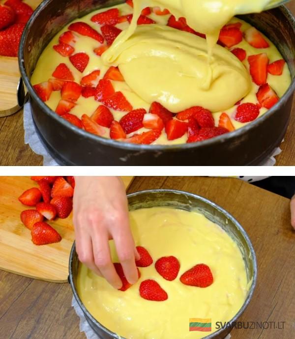 Ем и наслаждаюсь! Рецепт изумительно нежного пирога с клубникой