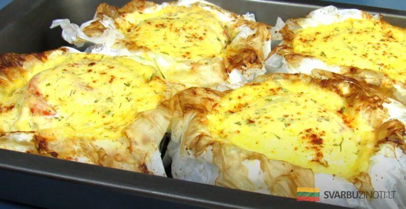 Просто завернула все в фольгу и в духовку. Вкусный вариант необычного ужина