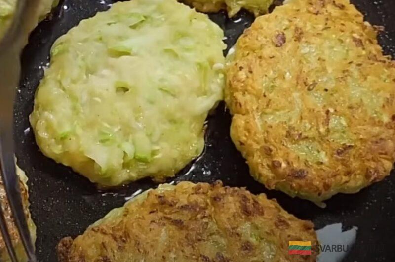 Просто натираю кабачок и капусту. Лучший рецепт без яиц: готовлю каждый день по заказу мужа