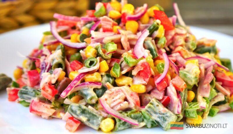 Салат "Радужный". Яркое блюдо на торжество: сытно и вкусно