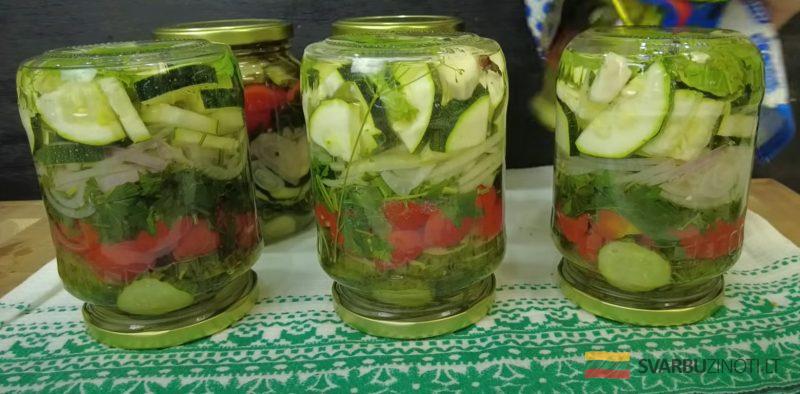 Не заготовка, а золото: ничего не варю и масло не кладу. Салатик из кабачков, огурцов, лука