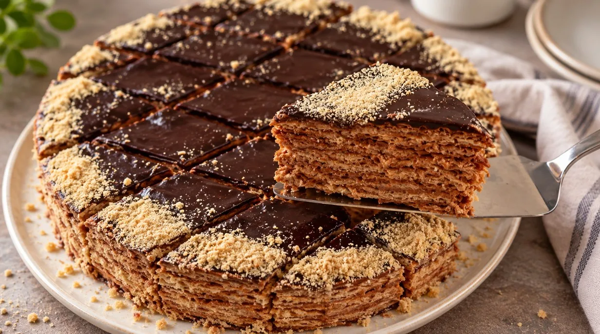 Tas pats naminis vaflinis tortas iš vaikystės: kol užvirs arbatinukas, kremas jau išplaktas ir sluoksniai ištepti